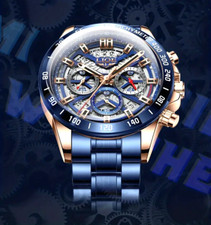 Luxury Men Watch Business Sports Quartz Chronograph Wristwatch Holiday Gift New