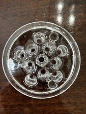 Vintage Clear Glass Flower Frog 11 Holes Floral Arrangement Stem Support