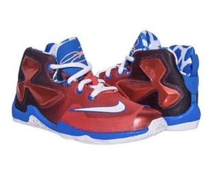 red and blue lebrons