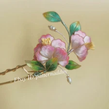 Gradient Hairpin Handmade Velvet Hairpin Accessories Floral Hair Accessories