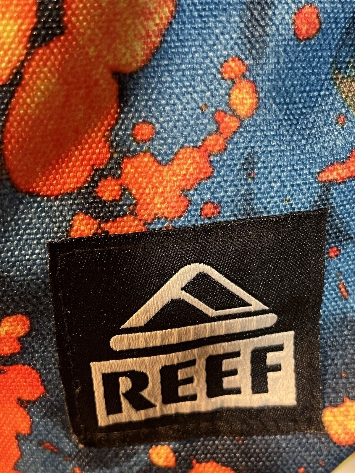 REEF Student Backpack Blue Teal Orange Abstract P… - image 6