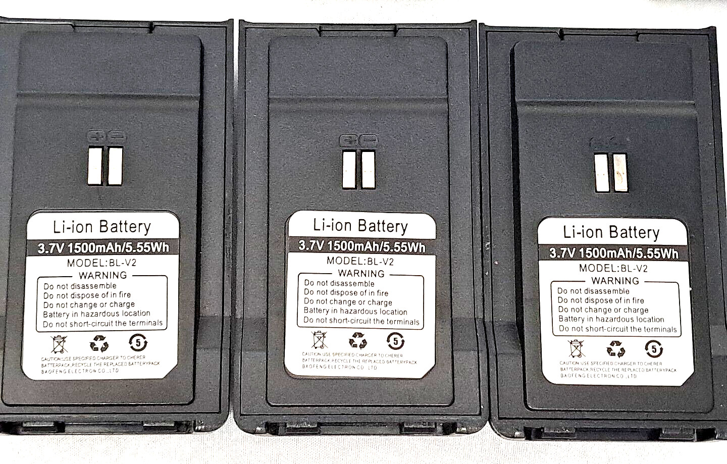 Lot Of 3 Baofeng Two Way Radios Model C2 With Charging Docks 1-2 Miles Radius