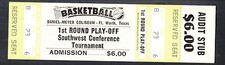Southwest Conference Basketball Tournament 1st Round Unused Ticket Unknown Year