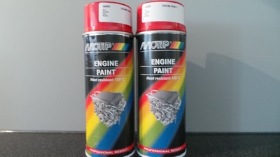 2X MOTIP VHT RED HEAT RESISTANT ENGINE SPRAY PAINT 150°C MOTORAMA HULL 400ML