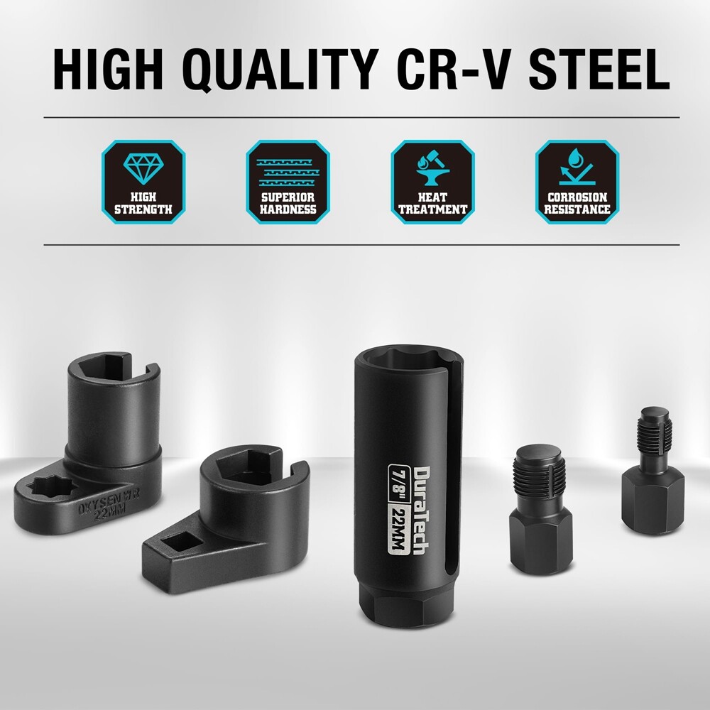 O2 Oxygen Sensor Socket Thread Chaser Set 5PCS O2 Sensor Wrench