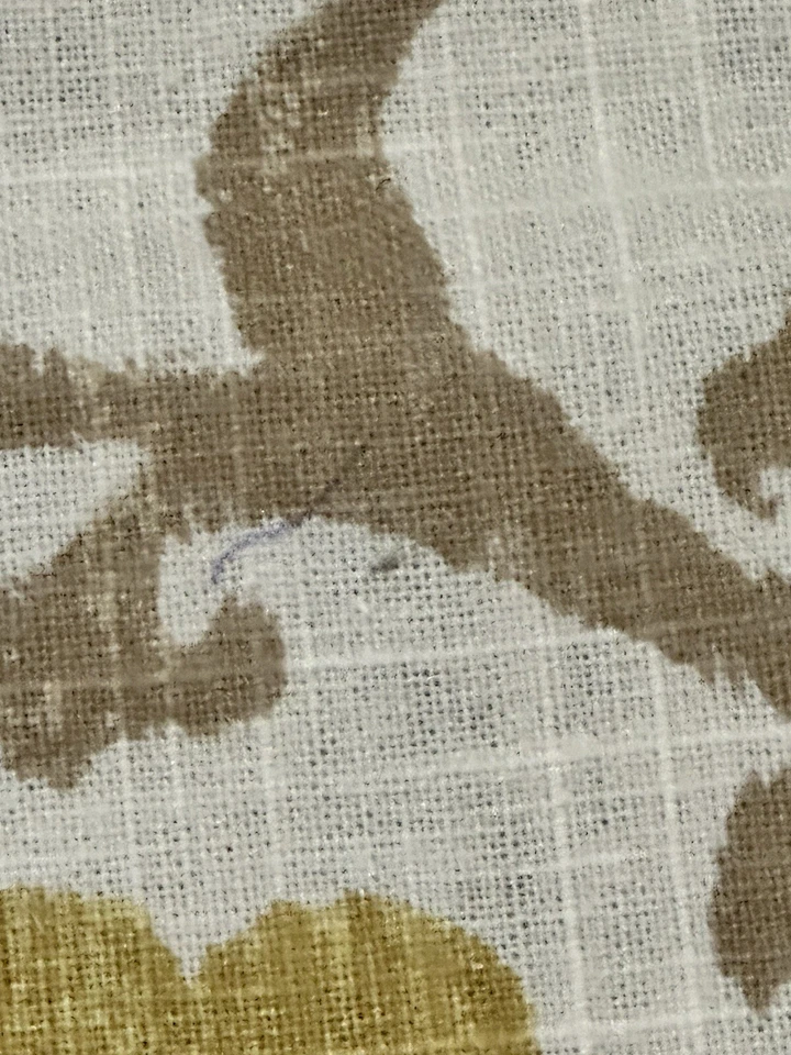 Duralee Fabric Sample 42150 Clay Suzani 24.5” x 23.5” Red Gold ** FLAWS PEN MARK - Image 3 of 4