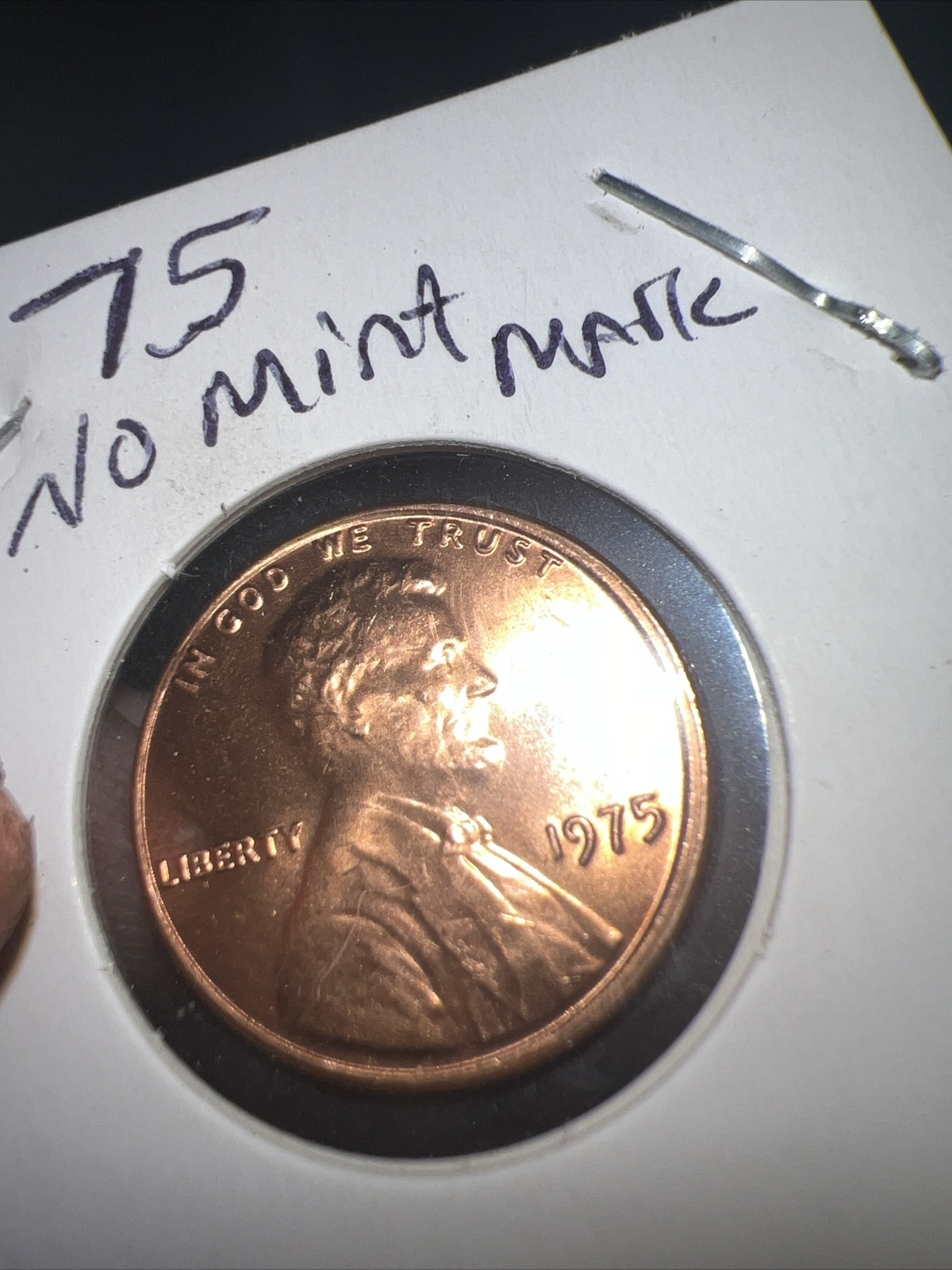 1975 Lincoln Memorial Cent Copper Alloy Penny No Mint Mark