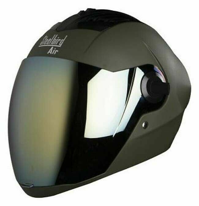 Steelbird Air SBA-2 Full Face Motorbike Helmet Stylish Regular Size Green  @US