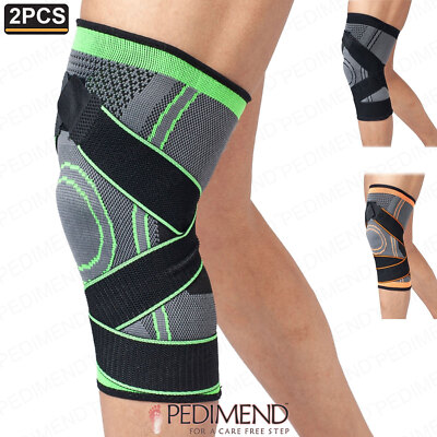 Pedimend  Verstellbares Kniepolster Stabilisator mit Gurt zur Linderung von Gelenkschmerzen (2 Stück)
