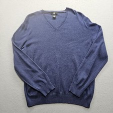 Calvin Klein Men's Large V-neck Sweater Navy