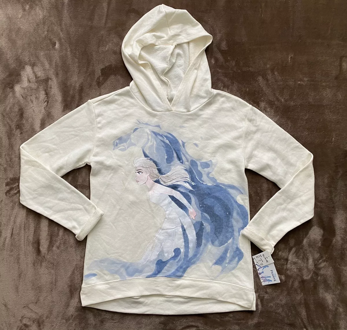 Disney Frozen Girls Sweatshirt Shirt Sz XL 14-16 Elsa Hooded Long