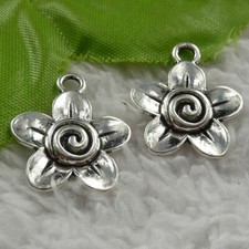 Free Ship 160 pcs tibet silver flower charms 23x19mm B4049