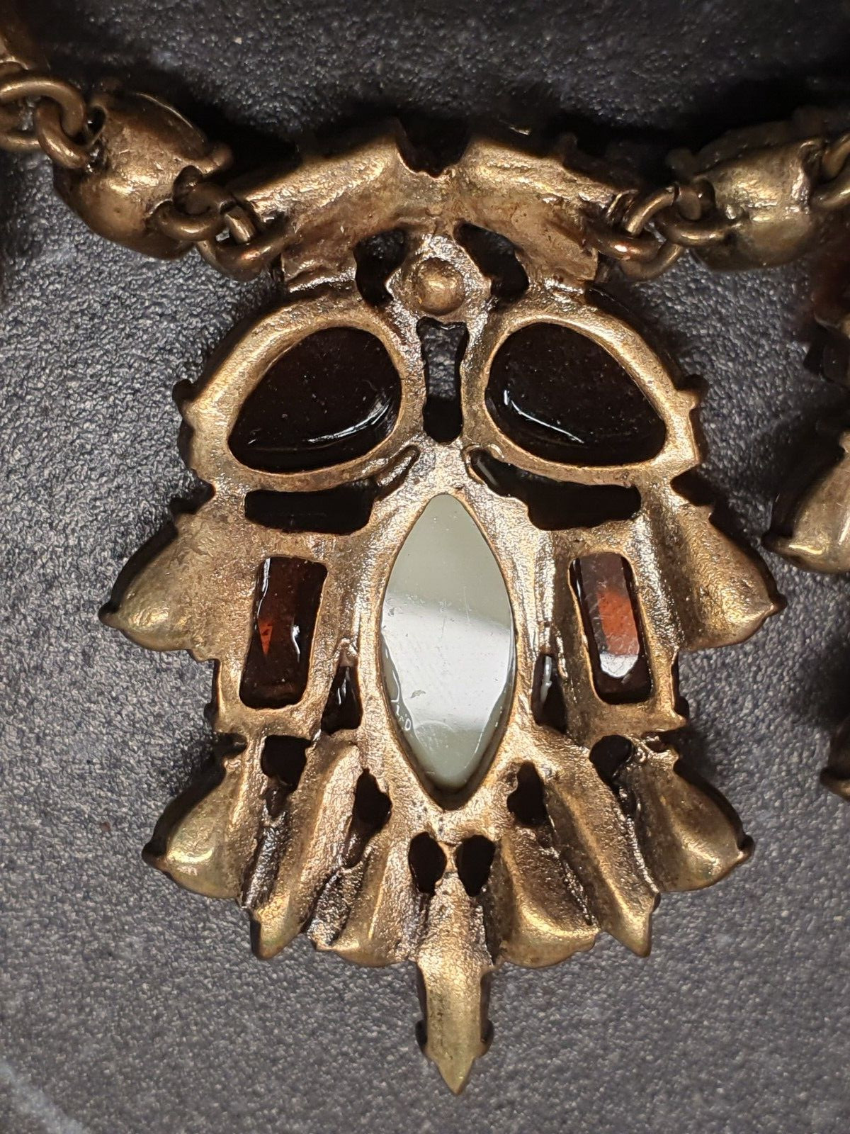 Statement Piece Necklace Bling Ruby Green Pink Sp… - image 7