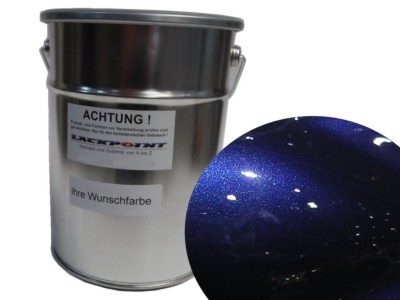 4 Liter Spritzfertigen Basislack Iron Edition Blau Metallic Autolack Lackpoint