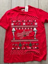 A Christmas Story Sampler Style T-Shirt Red New w/ Tags Large