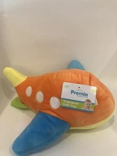 Premia Airplane Plane Soft Plush Toy Multicolored 10” New