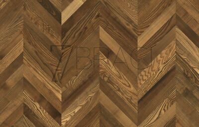 Chevron Flooring  Ash Parquet warm Brown oiled Prime AB suitable for UHF sample