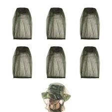 6 Pack Mesh Mosquito Head Net Face Neck Fly Netting Hood for Camping Hiking