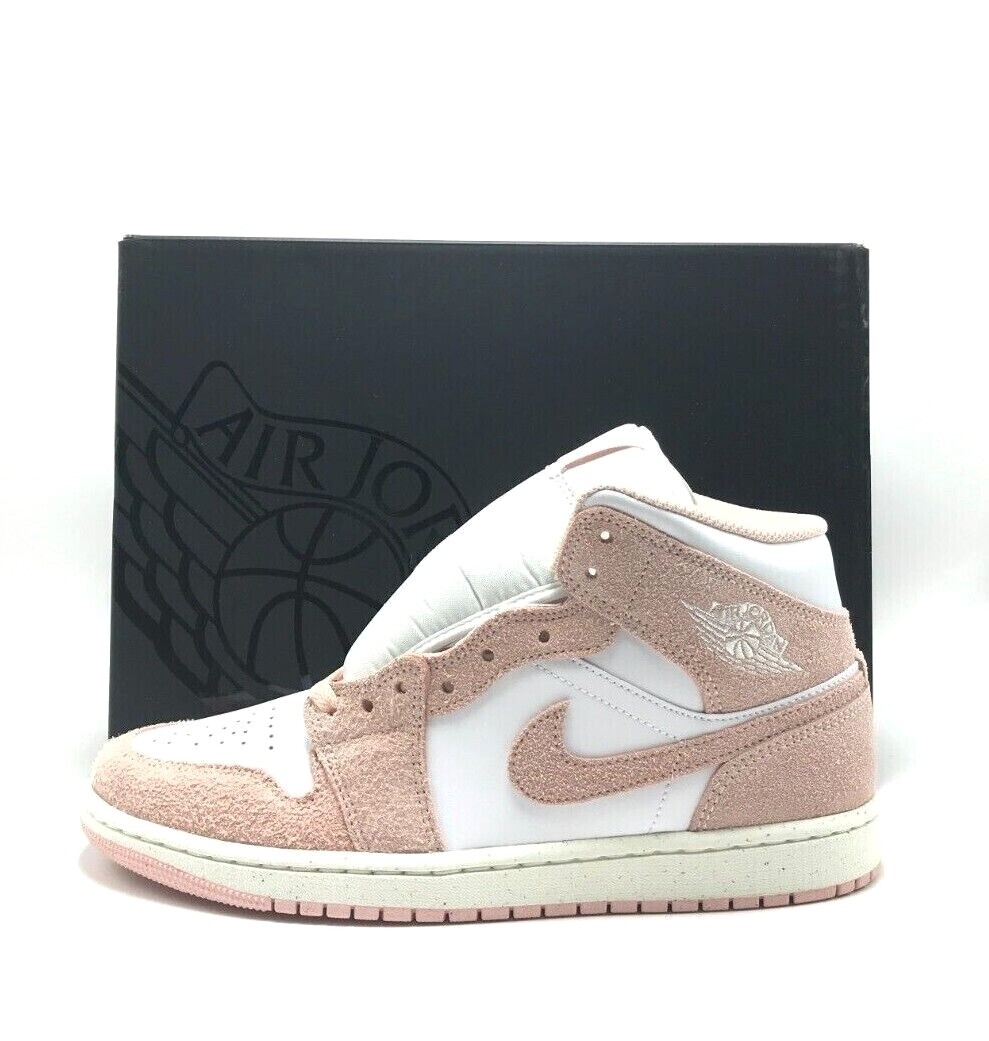 NEW* Men NIKE Air Jordan 1 Mid SE Whtie/Legend Pink (FN5215