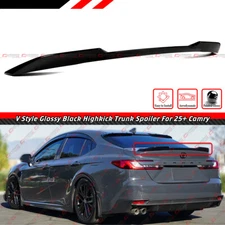 For 2025-26 Toyota Camry LE XLE SE XSE V Style Glossy Black Sport Trunk Spoiler