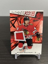 Wyatt Kalynuk 2021-22 SP Game Used Authentic Rookies Red Patch Blackhawks #162