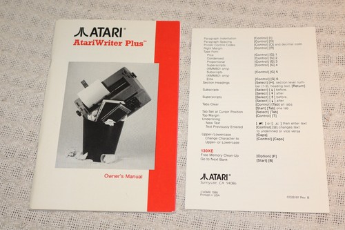1985 Atari Writer Plus Owner's Manual ONLY - Picture 4 of 5