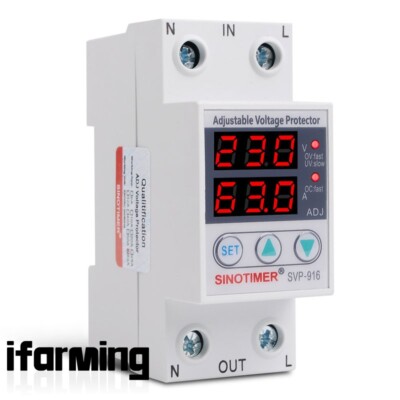 SVP-916 63A Over Voltage Protection Limit Current Dual Display Adjustable Volt