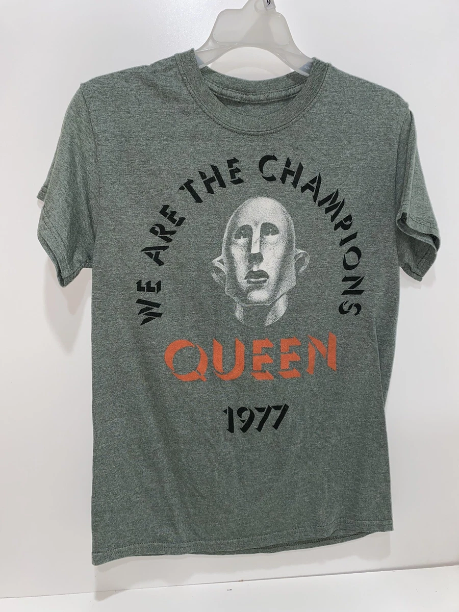 QUEEN WE ARE THE CHAMPIONS 1977 T SHIRT MENS S SMALL FREDDIE