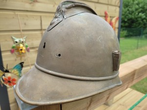 Ancien Casque Pompier En Cuivre Francais Ebay