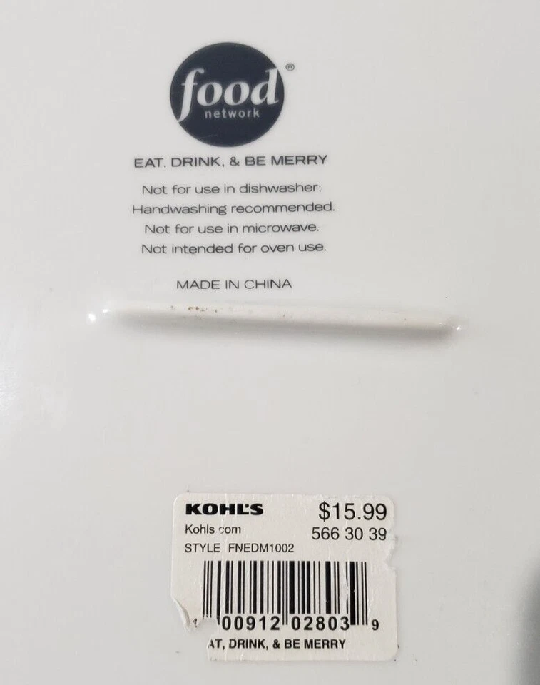 Eat Drink & Be Merry St. Nicholas Square Set SIX Dinner Plates Dashing Reindeer - Image 4 of 4