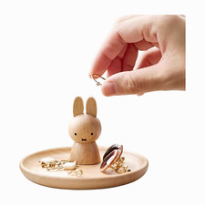  US Tax Paid Miffy accessory stand tray accessory case wooden round NEW