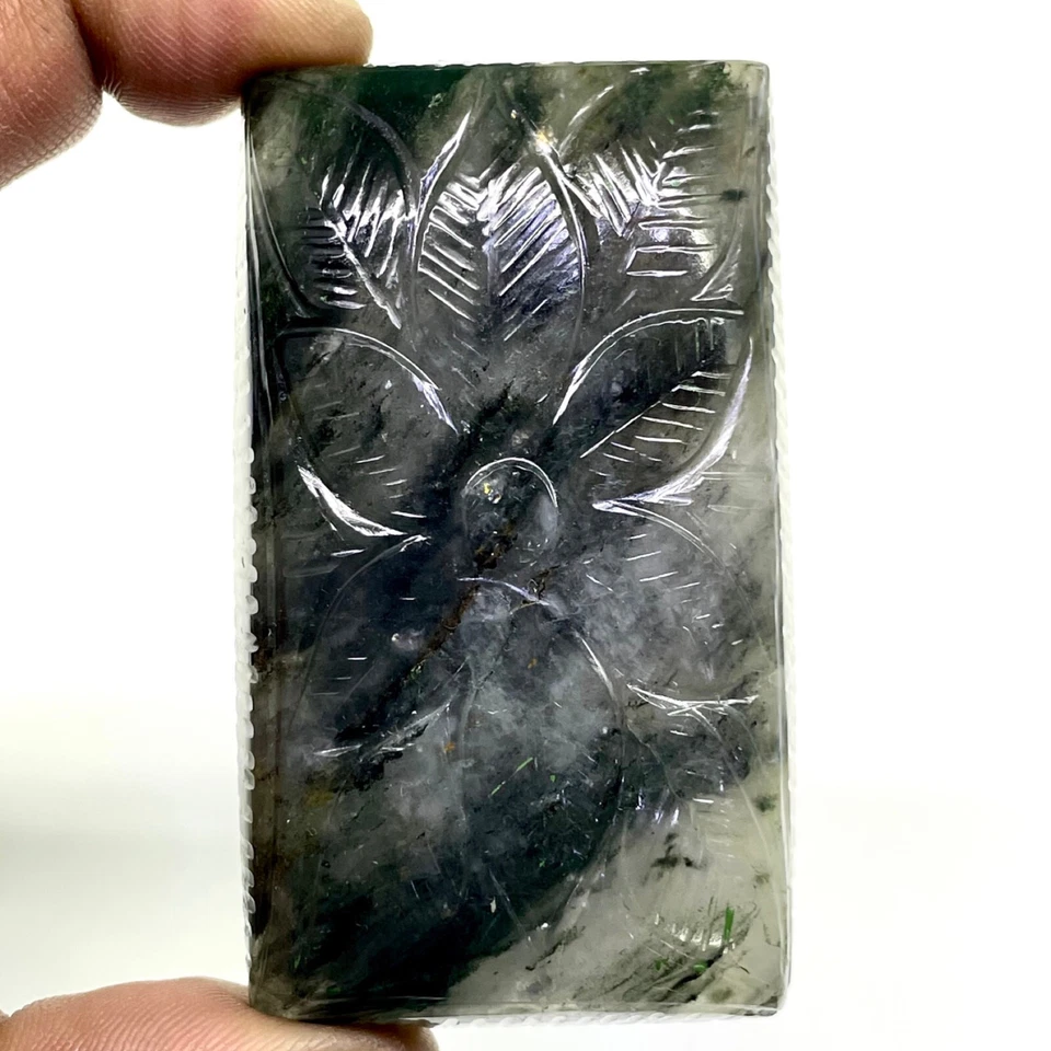 Cuarzo rutilo natural de 566,40 quilates 72x42 mm cojín tallado suelto piedras preciosas sin tratar Foto 2 de 4