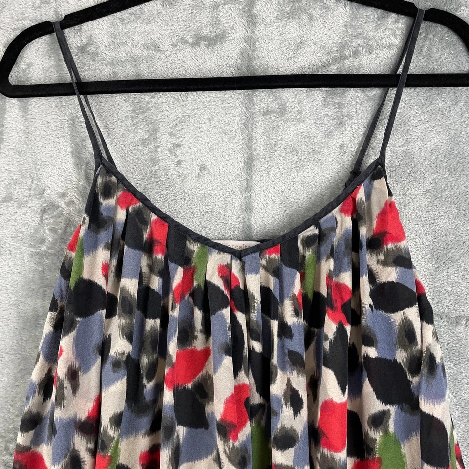 Corey Lynn Calter Anthropologie Dress Womens 8 Silk Geometric Babydoll Bohemian - Image 3 of 4