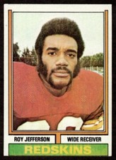 1974 Topps Roy Jefferson #119 Washington Redskins 