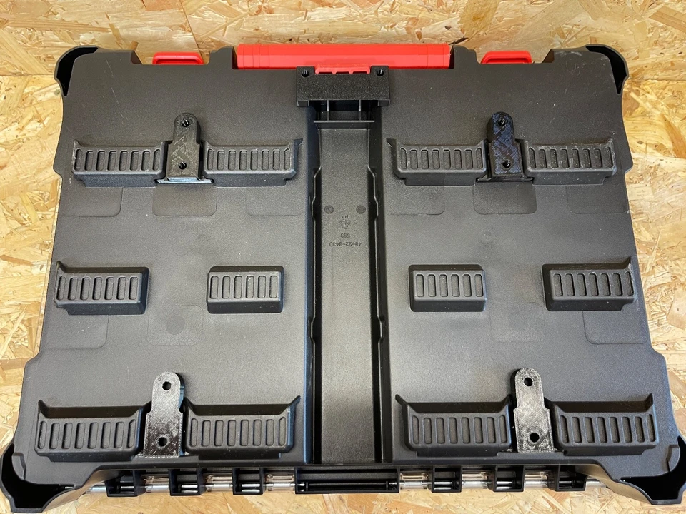 Milwaukee PACKOUT /  Organiser  Compatible Cleats Brackets Wall Mounts Black - Image 2 of 4