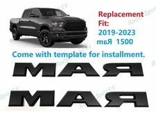 2PCS Matte Black Side Door Ram Emblem Fit For Ram 1500 2019-2024