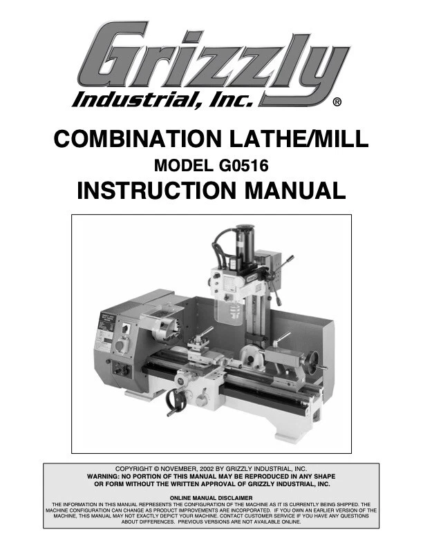 Grizzly lathe 2024
