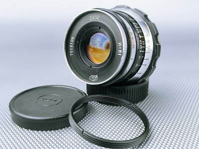 INDUSTAR-61 Zebra 2.8/53mm Leica lens M39 Zorki FED+ caps, cap CLA INDUSTAR-61 Zebra 2.8/53mm Leica lens M39 Zorki FED+ caps, cap CLA
