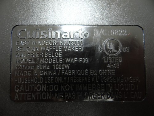 Cuisinart Belgian Waffle Maker WAF-F30 Round Waffles - Picture 11 of 13