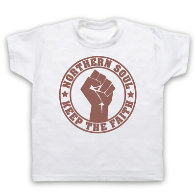 NORTHERN SOUL INOFFIZIELL KEEP THE FAITH RETRO MUSIK KINDER KINDER T-SHIRT