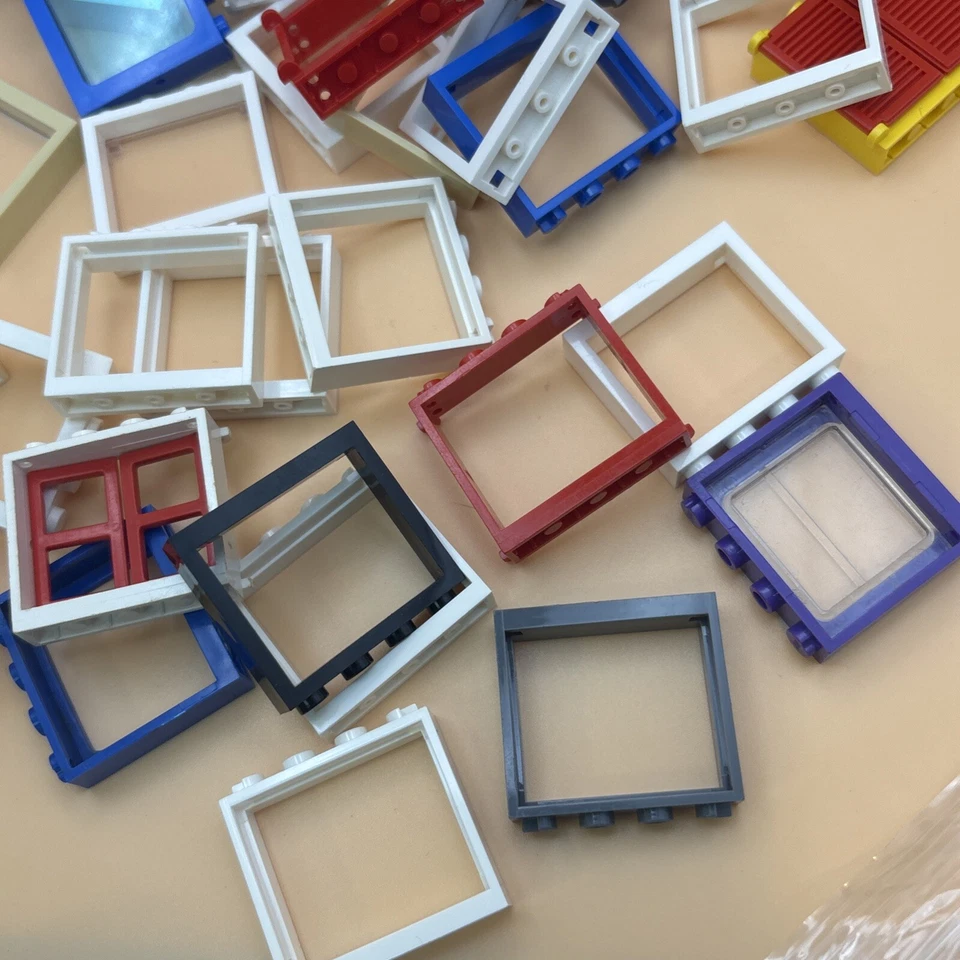 Lego Window 1x4x3 with shutter tabs part 3853 city town modular 60 pieces - Image 2 of 4