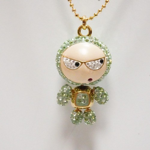 SWAROVSKI Elliott Green x Gold Long Ball Chain Necklace Pendant 35" no box - Picture 8 of 17