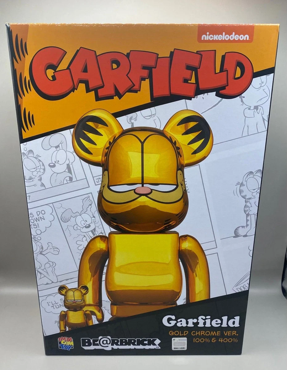 Medicom Toy Be@rbrick Garfield Chrome Version 100% & 400