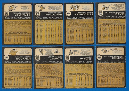 1973 OPC 73 O PEE CHEE MLB BASEBALL CARD ERROR & VARIATION 265-396 SEE LIST - Picture 159 of 249