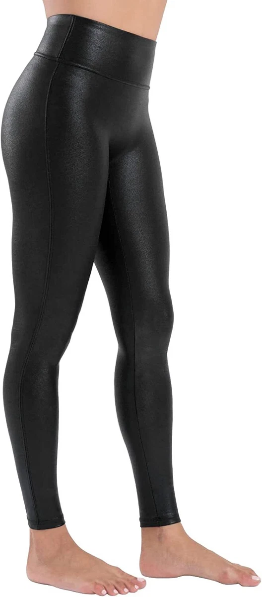 Tagoo Faux Leather Leggings for Women Tummy Control Dressy