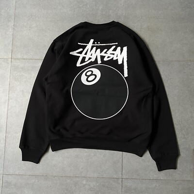 BRAND NEW STUSSY BALL CREWNECK BLACK LARGE