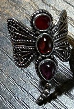 1008 Size Garnet. 925 Silver Handmade Ring