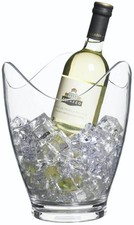 Image of BarCraft Clear Acrylic Drinks or Wine Bucket Bottle Cooler 2.5 x 25 cm