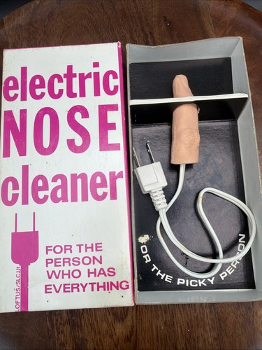 Vintage Loftus Electric Nose Cleaner Gag Gift Novelty Prank Finger in Box Retro