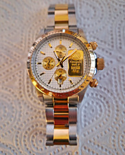 Feingold Herren Quarz Armbanduhr Edelstahl bicolor silber/gold Chronograph …